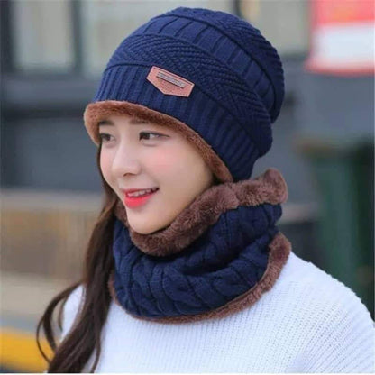 🧤 Wool Cap With Neck Warmer | Beanie & Scarf Set With Fleece Mask